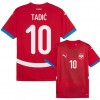 Officiële Voetbalshirt Servië Tadic 10 Thuis EK 2024 - Heren